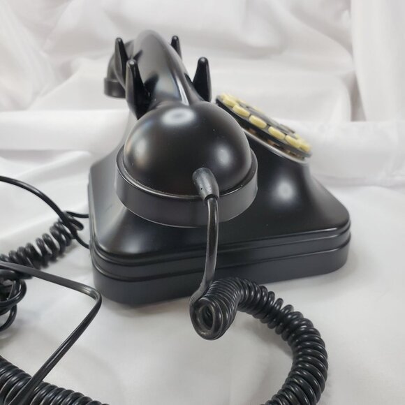 Vintage Grand Phone Flash Redial Touch Button Retro 1950’s Style Black - Picture 5 of 10